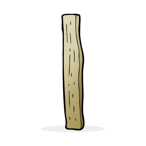 Caricatura madera post — Vector de stock