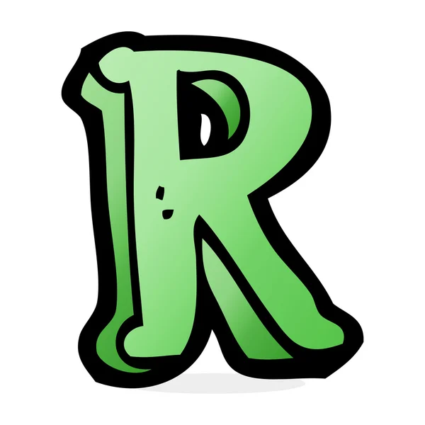 Cartoon letter R — Stock Vector