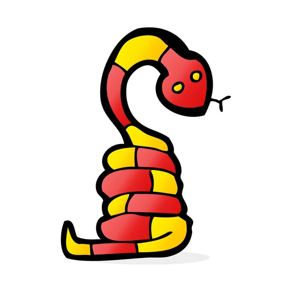 Ilustración de dibujos animados de serpiente — Vector de stock