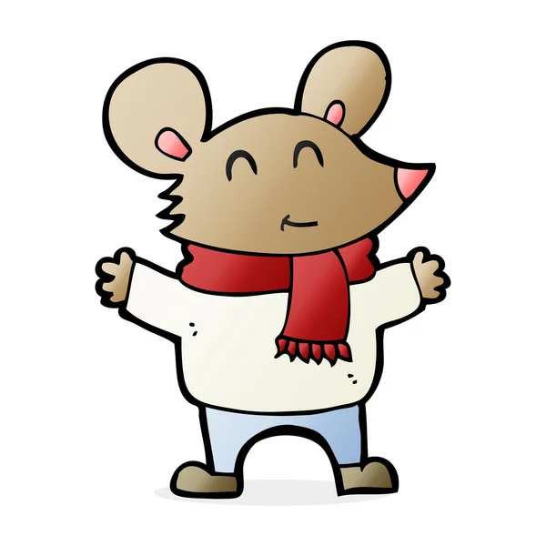 Illustrazione del cartone animato del mouse — Vettoriale Stock