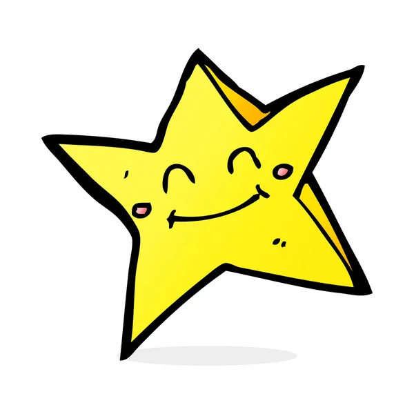 Dibujos animados personaje estrella feliz — Vector de stock