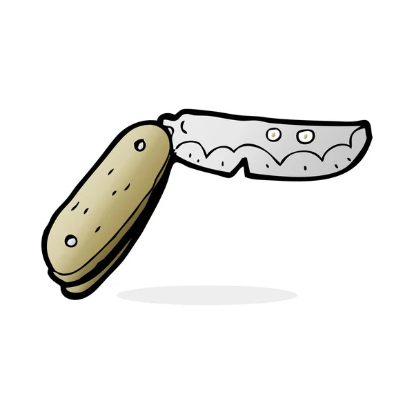 Coltello pieghevole Cartoon — Vettoriale Stock