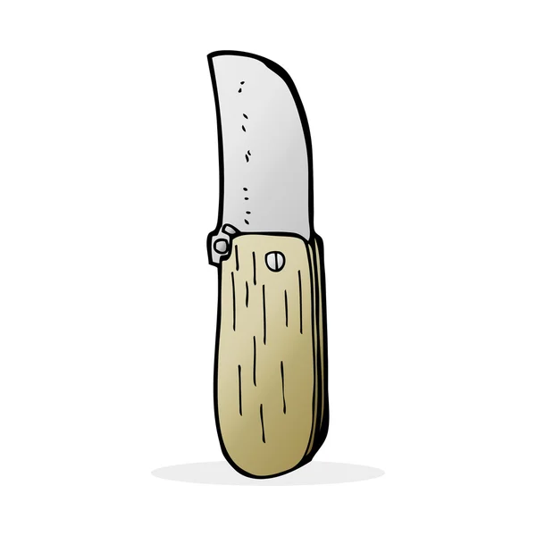 Cuchillo plegable de dibujos animados — Vector de stock