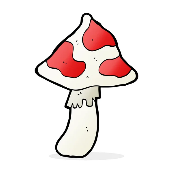 Ilustrasi kartun dari toadstool - Stok Vektor