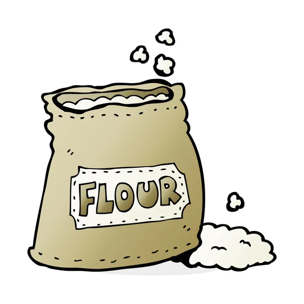 Cartoon bag of flour — Stock Vector