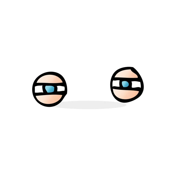 Dibujos animados ojos estrechos — Vector de stock