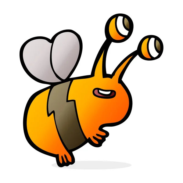 Cartoon happy bee — Stock Vector