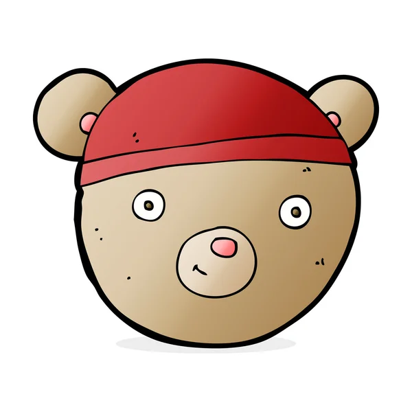 Cartoon teddy bear face — Stock Vector