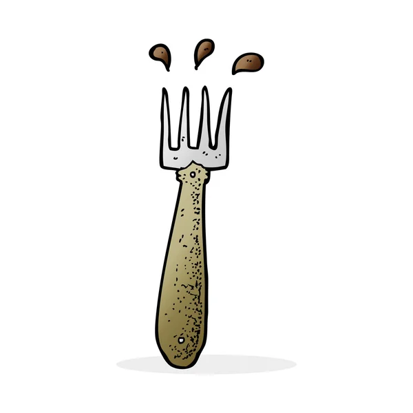 Cartoon afbeelding van vork — Stockvector
