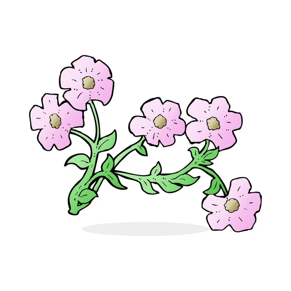 Cartoon afbeelding van bloemen — Stockvector