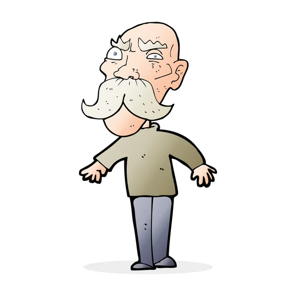 Мультфильм сердитого старика — стоковый вектор