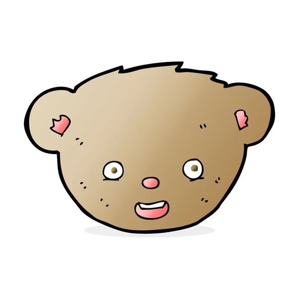 Cara de urso de pelúcia desenhos animados —  Vetores de Stock
