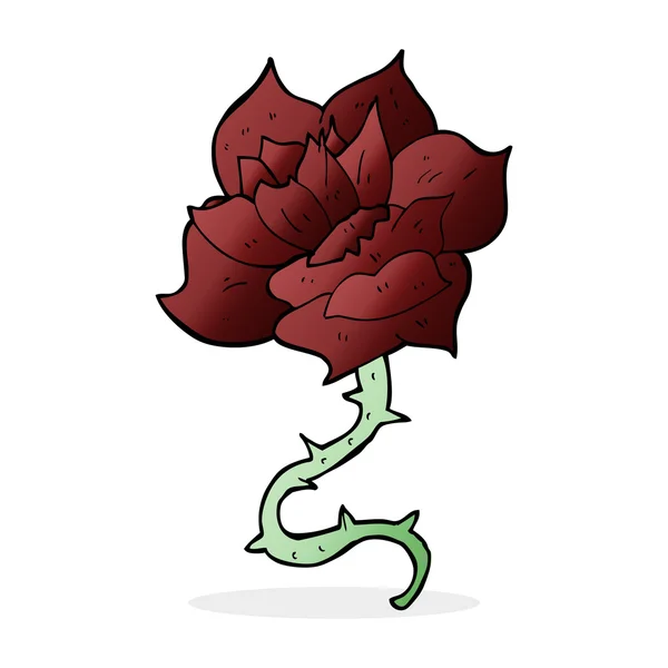 Illustration de dessin animé de rose — Image vectorielle