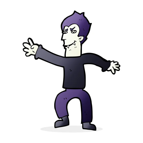 Uomo vampiro cartone animato — Vettoriale Stock