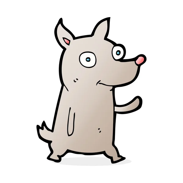 Dessin animé petit chien agitant — Image vectorielle