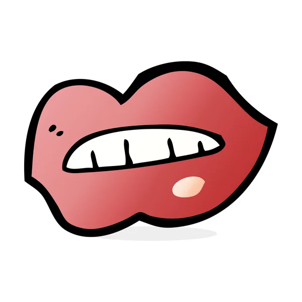 Cartoon illustration of lips — Stock Vector