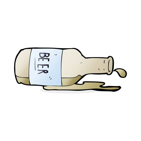 Spilled beer bottle drawing — Stock Vector © lineartestpilot 13571934
