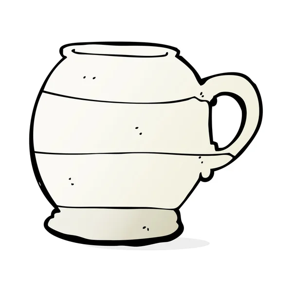 Cartone animato vecchio stile tazza — Vettoriale Stock