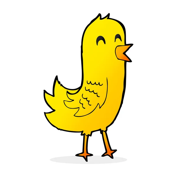 Dessin animé oiseau heureux — Image vectorielle