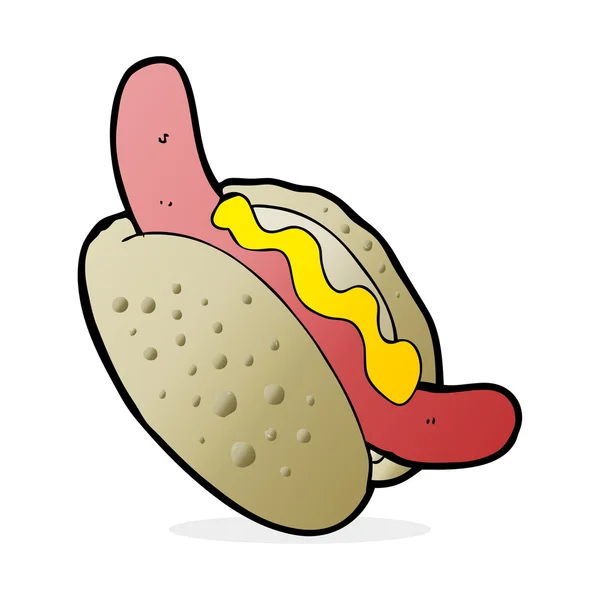 Ilustración de dibujos animados de hotdog — Vector de stock