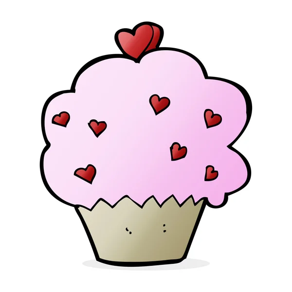 Cupcake karikatür çizimi — Stok Vektör