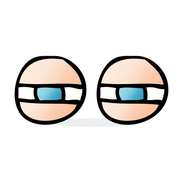 Cartoon illustration of eyes — Stock Vector
