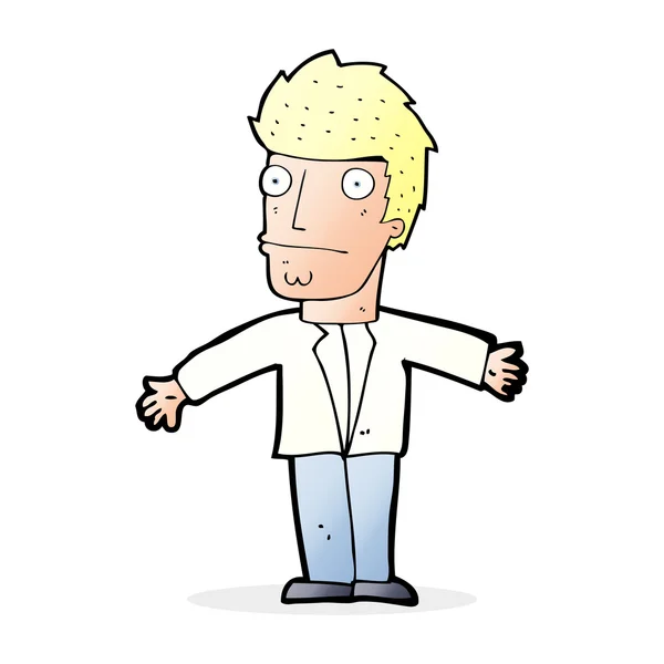 Cartoon verward man — Stockvector