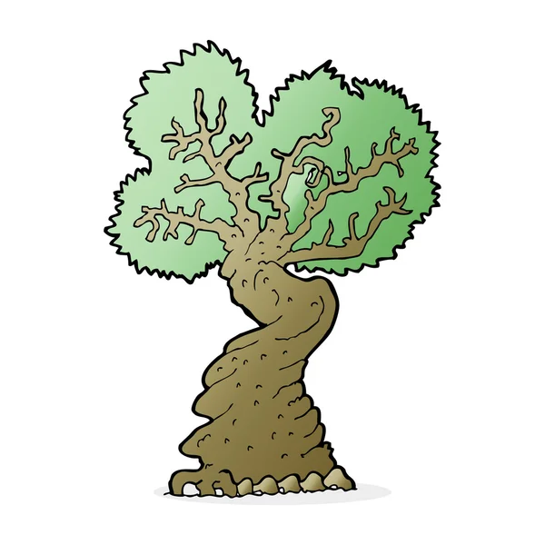 Wielkie, stare drzewo kreskówka — Wektor stockowy