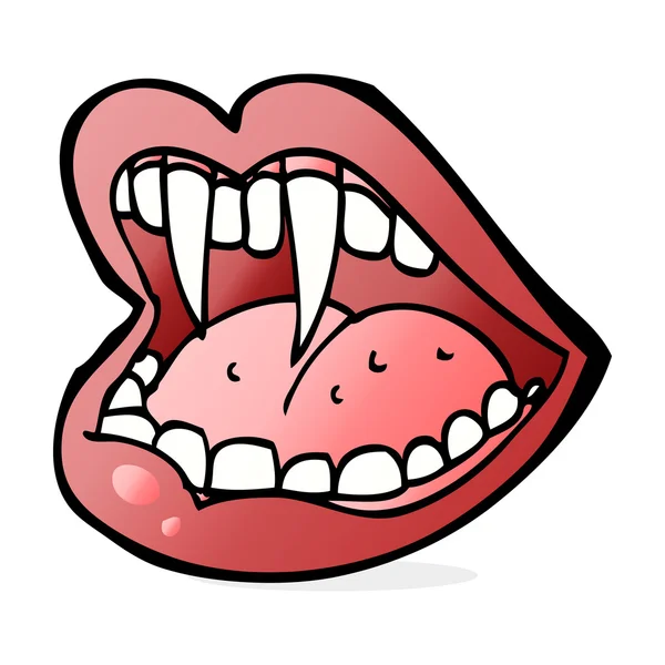 Cartoon vampire mouth — Stock Vector