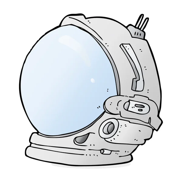 Karikatür astronot kask — Stok Vektör