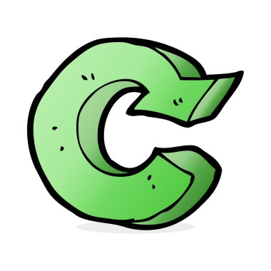 çizgi film geri dönüşüm sembolü