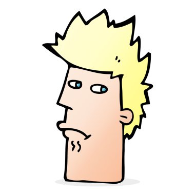 karikatür gergin ifade