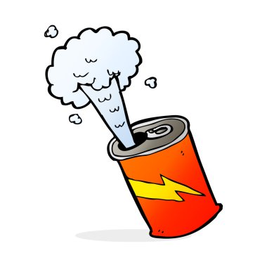 karikatür gazoz kutusu.