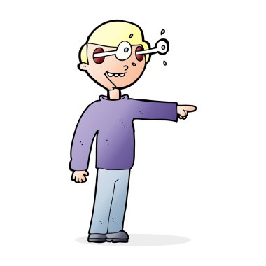 karikatür bakan adam