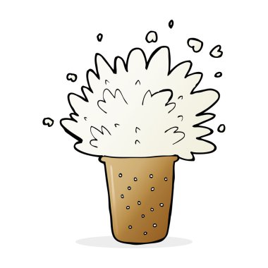 karikatür köpüklü bira