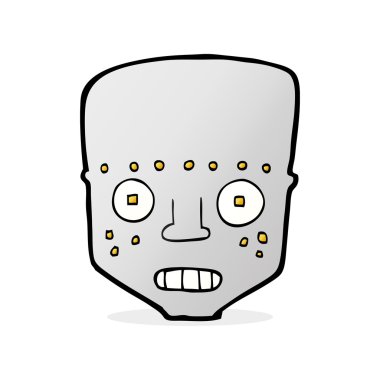 Cartoon robot baş