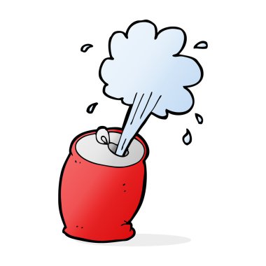 karikatür gazoz kutusu.