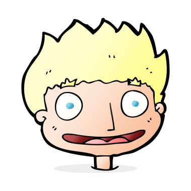 karikatür mutlu çocuk