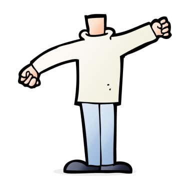 Cartoon kollarını sallayarak vücut (mix ve maç karikatür veya kendi phot Ekle