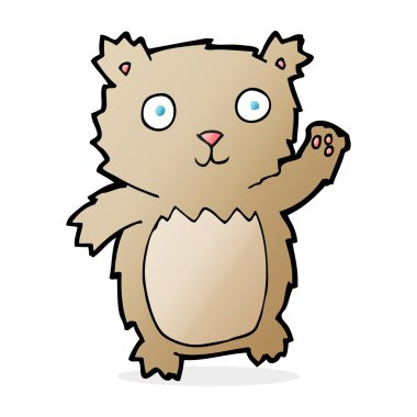 oyuncak ayı sallayarak karikatür