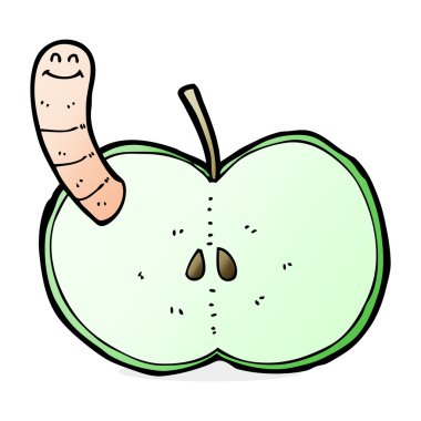 solucanlı çizgi film elması