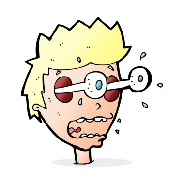 Çizgi film, gözleri fırlayan adamı şaşırttı.