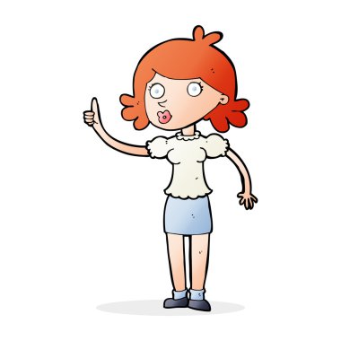 Çizgi film kadını.