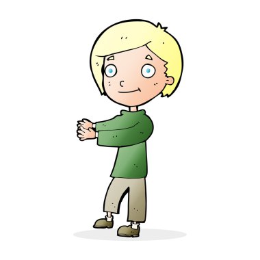 karikatür mutlu boycartoon mutlu çocuk