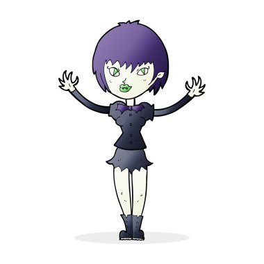 karikatür vampir kız