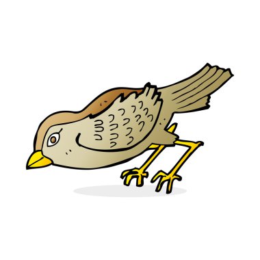 karikatür Bahçe kuş