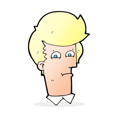 Çizgi filmci gözlerini kısıyor.