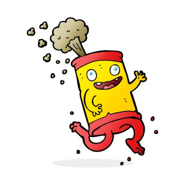 Çizgi film çılgın soda kutusu.