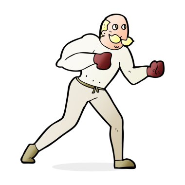 Çizgi film retro boksörü