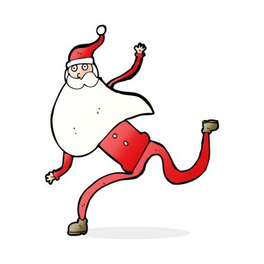 Noel Baba çalışan karikatür